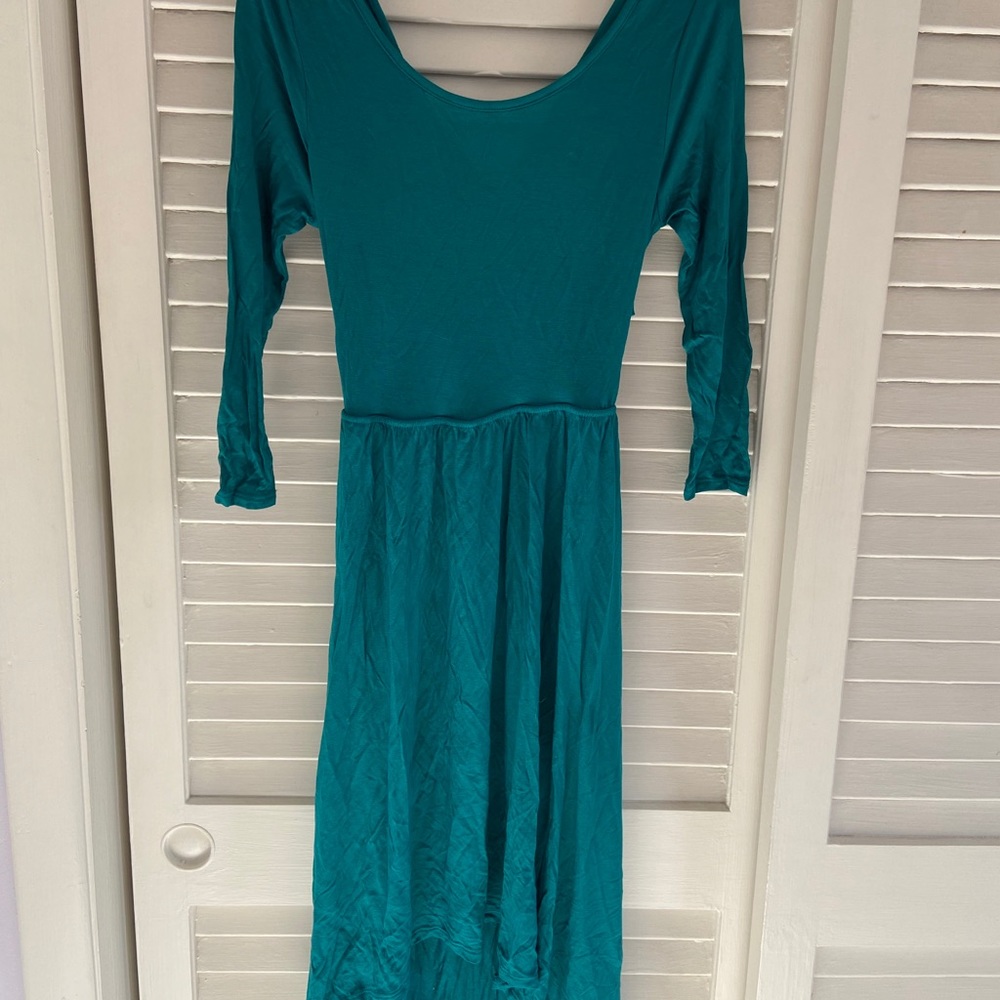 Forever 21 Turquoise High Low Dress